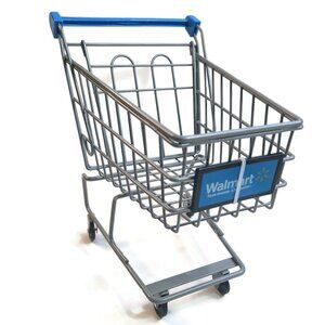 Walmart 10” x 10" Metal Shopping Cart Buggy Replica Working Wheels Realistic